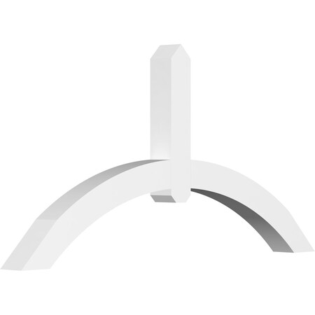 Ekena Millwork Archdale Architectural Grade PVC Gable Bracket, 60"W x 30"H x 4"D x 4"F, 12/12 Pitch GBP060X30X0404ARC00